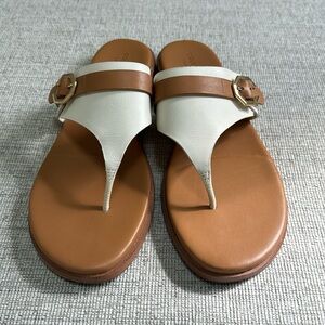 Cole Haan Grandos Sz 9 B Brown Flip Flop Synthetic Women Sandals W14563